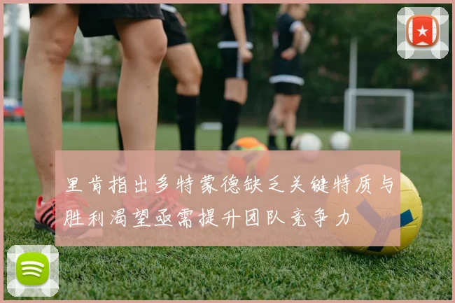 里肯指出多特蒙德缺乏关键特质与胜利渴望亟需提升团队竞争力